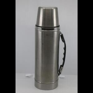 Vintage Hot-Cold Champ Stainless Steel Thermos 32oz 13" 1qt Coffee